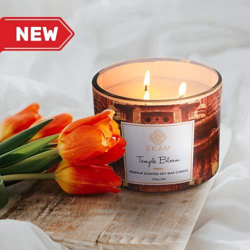 Temple Bloom 3 Wick Soy Wax Scented Candle