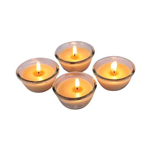 Scented Glass Diya Candles, Set of 4